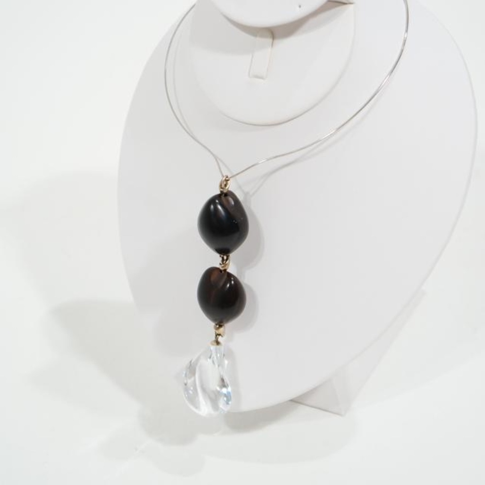 Baccarat Crystal Wood Necklace - Picture 3 of 4